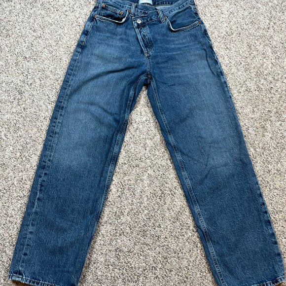 AGOLDE Criss Cross Straight-Leg Jeans Size 26 - Picture 1 of 9